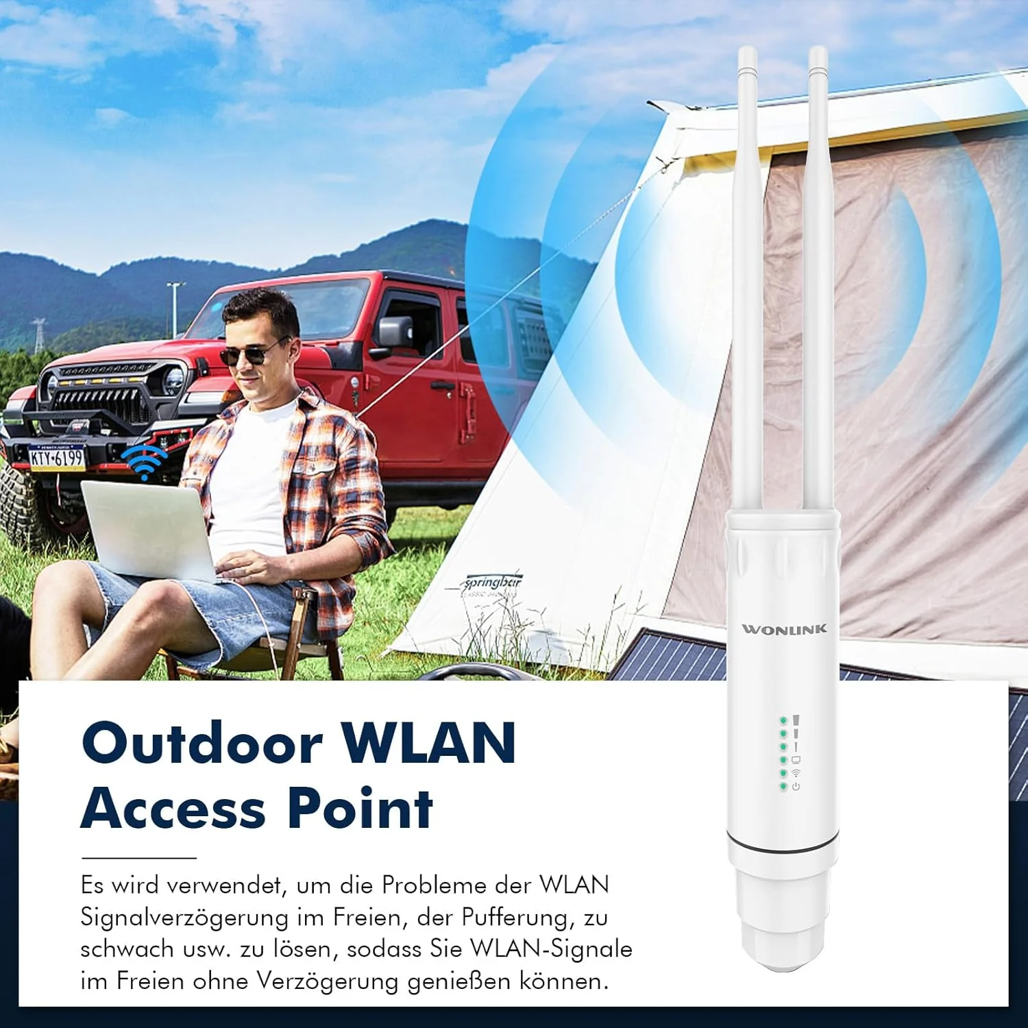 اکسس پوینت WLAN بیرونی - تکرار کننده WLAN بی سیم بیرونی AC1200 7204W6