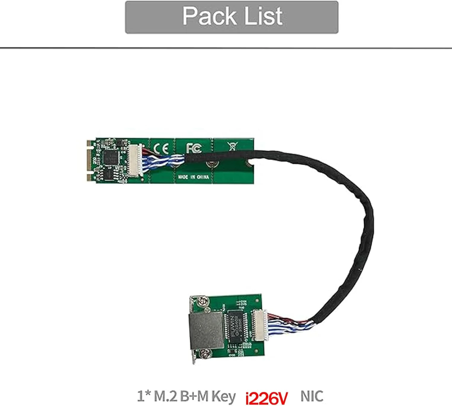 ماژول اترنت 2.5 گیگابیتی M.2 B M Key، کارت شبکه سرور اترنت 2.5G با پردازنده i225 i226، شبکه LAN RJ45 با سرعت 10/100/1000/25000 مگابیت بر ثانیه، کارت شبکه چند گیگابیتی M.2، پشتیبانی از 2280 (30CM، i226 M.2 B+M Key)