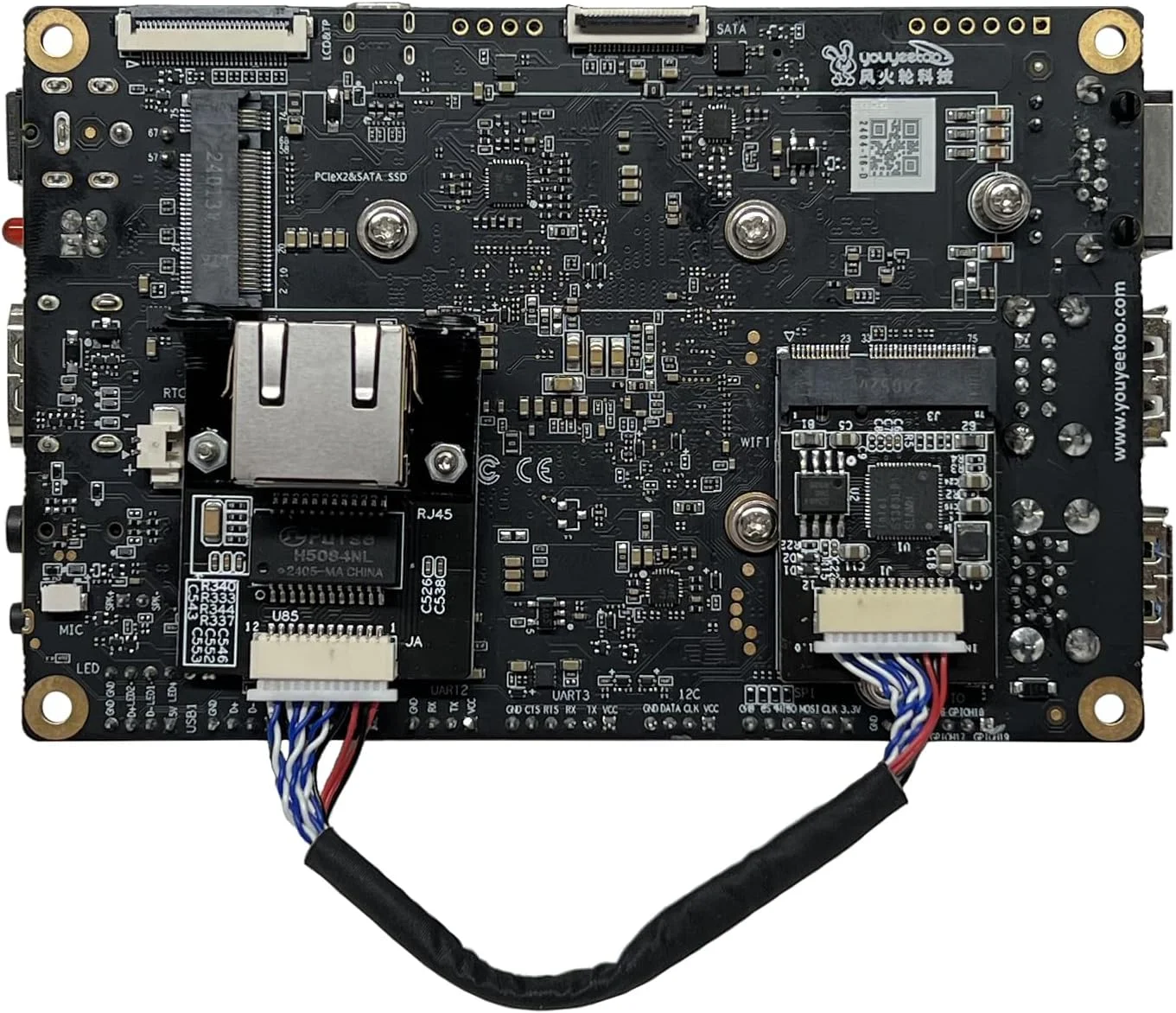 ماژول اترنت 2.5 گیگابیتی WayPonDEV M.2 A E Key، تراشه i226V، کارت شبکه سرور اترنت 2.5G، شبکه محلی RJ45 با سرعت 10/100/1000/25000 مگابیت بر ثانیه، کارت شبکه Multi-Gigabit M.2، پشتیبانی از 2230 (30CM، کلید i226 M.2 A+E)