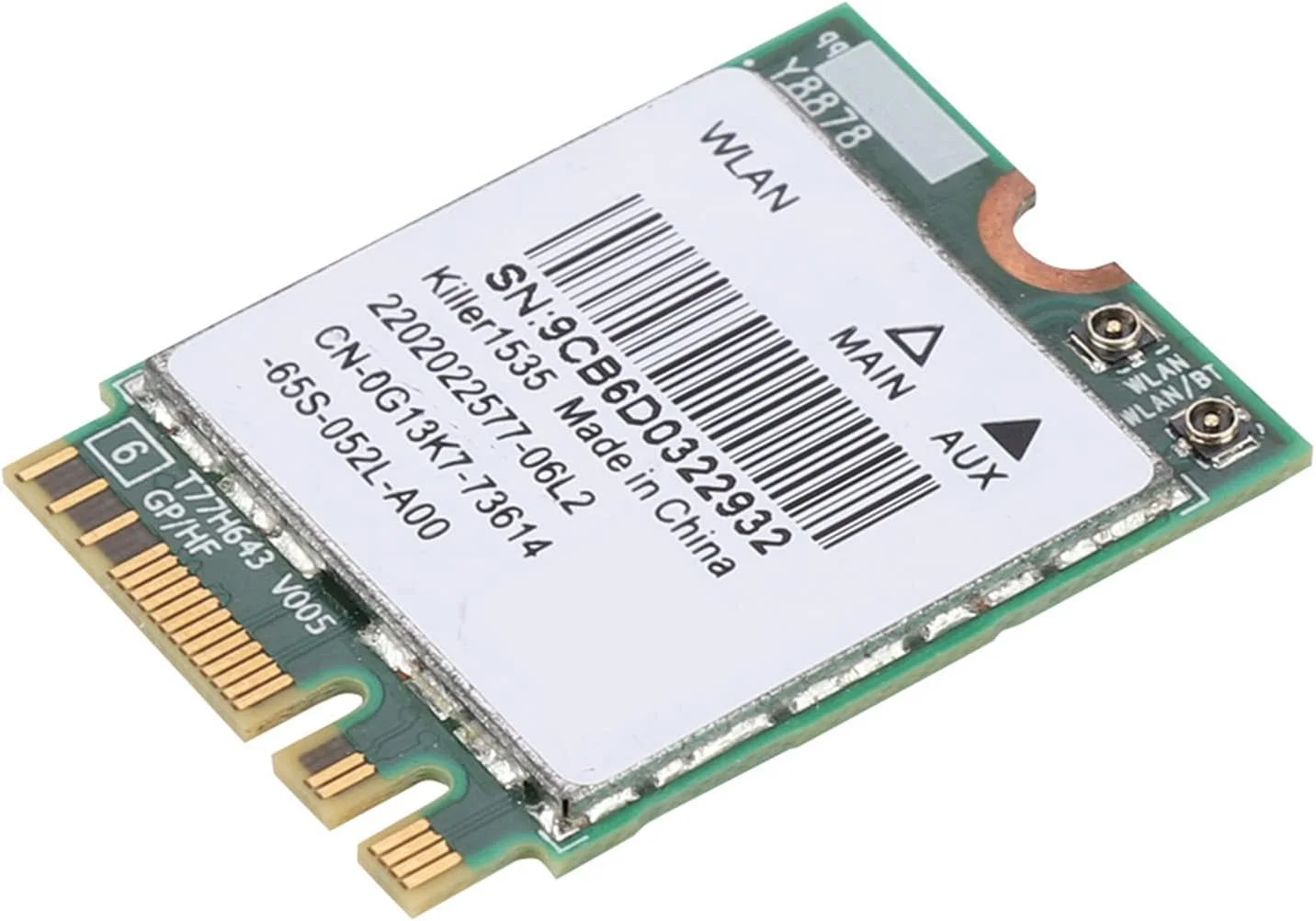 کارت شبکه گیمینگ بی‌سیم برای Killer 1535AC، کارت گیمینگ دو بانده 802.11ac NGFF M.2 867Mbps