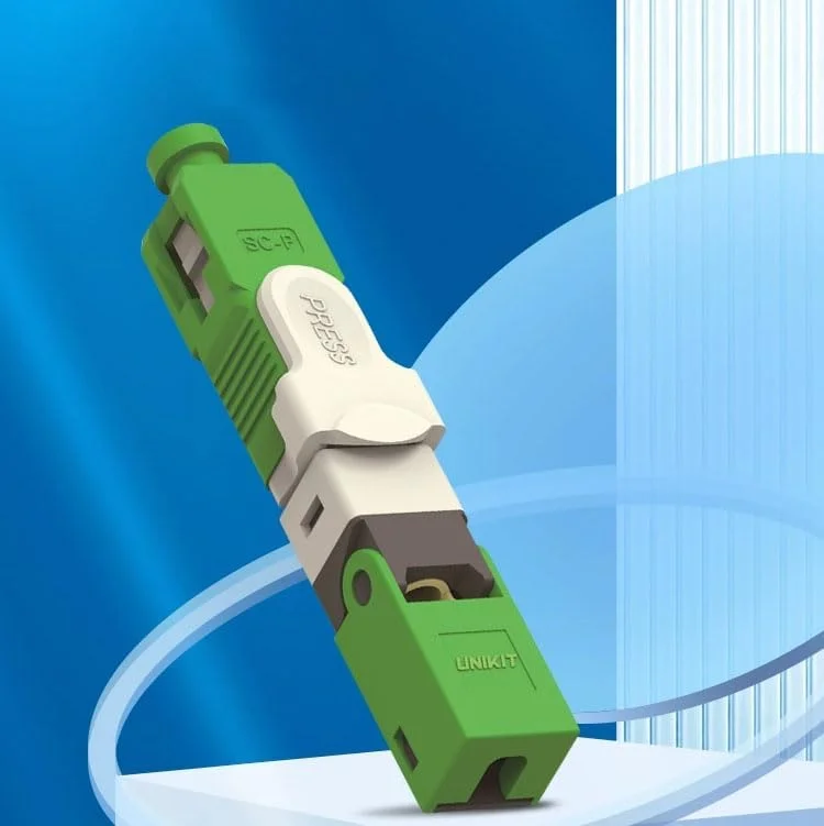 کانکتور SC/APC سریع [۵ عدد] - کانکتور اتصال سریع فیبر نوری - خاتمه کابل دراپ FTTH - سبز (تک حالته)