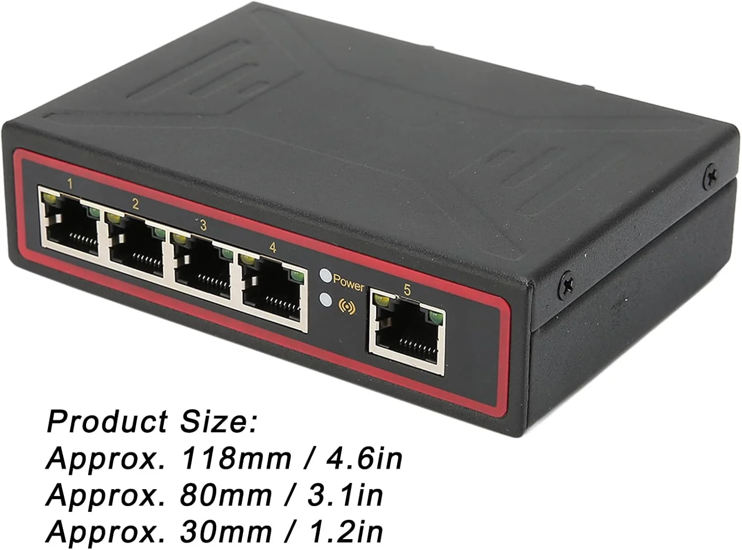 سوئیچ اترنت صنعتی 5 پورت، سوئیچ اترنت PoE ریلی DIN 10/100M غیر مدیریتی، -40° تا 85°C، منبع تغذیه DC5V-58V