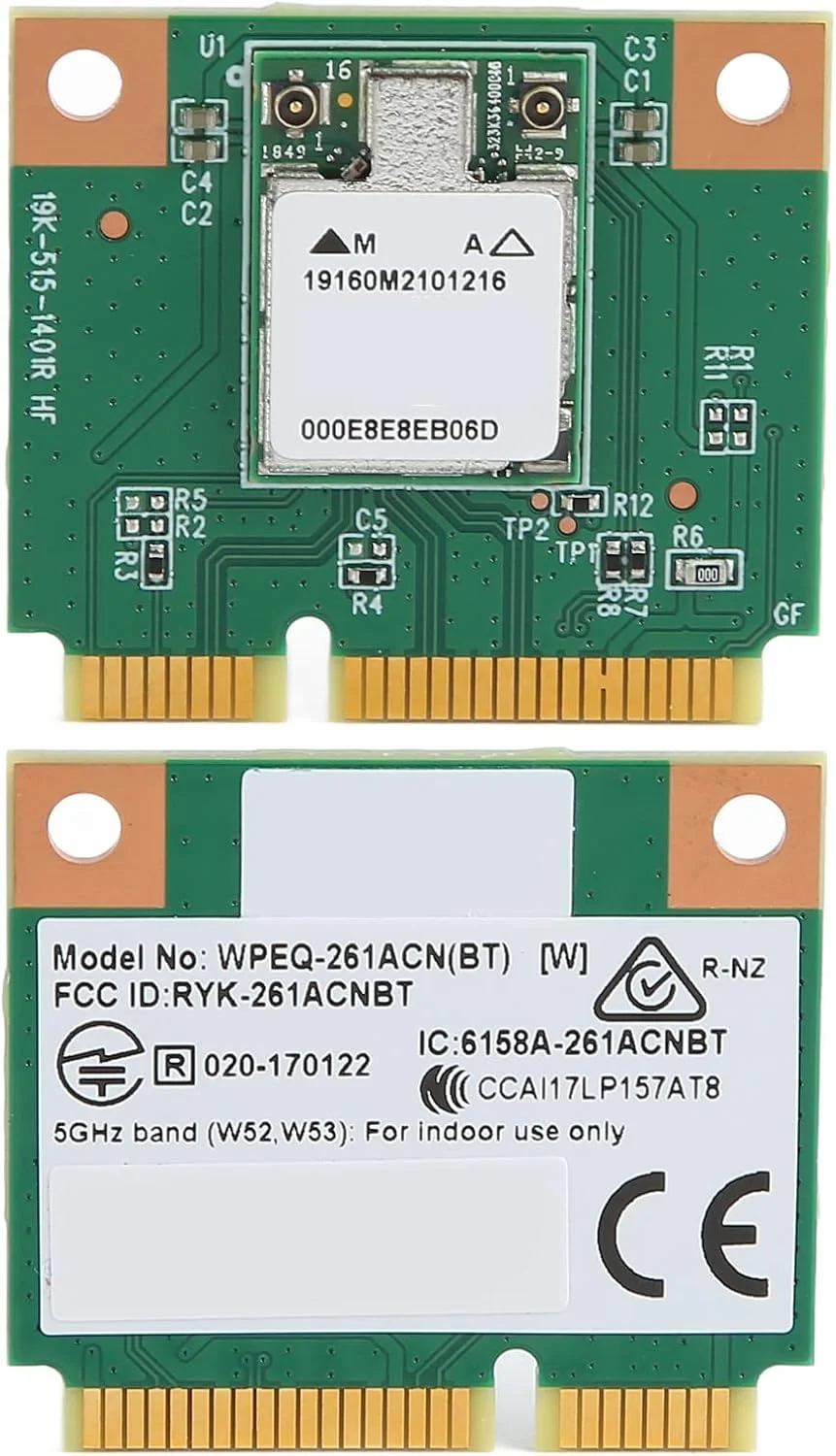 کارت شبکه وای فای PCIe برای کامپیوتر رومیزی، تا 1200 مگابیت بر ثانیه، آداپتور بی سیم با 5.2، پشتیبانی از 7/8/10/11، کارت وای فای دو بانده 2.4 گیگاهرتز 5 گیگاهرتز با سیم اتصال، اندازه جمع و جور، ماژول بی سیم