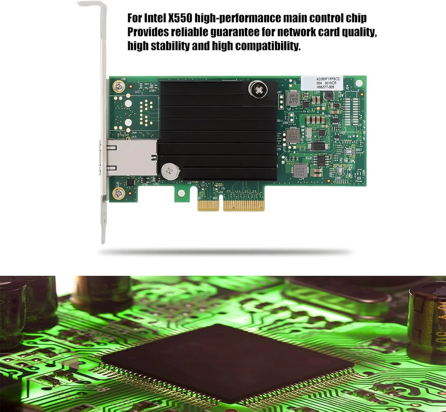 کارت شبکه، کارت کنترل اصلی WIFI تراشه 10 گیگابیتی 10G PCI-E آداپتور کارت سرور اترنت برای X550-T1