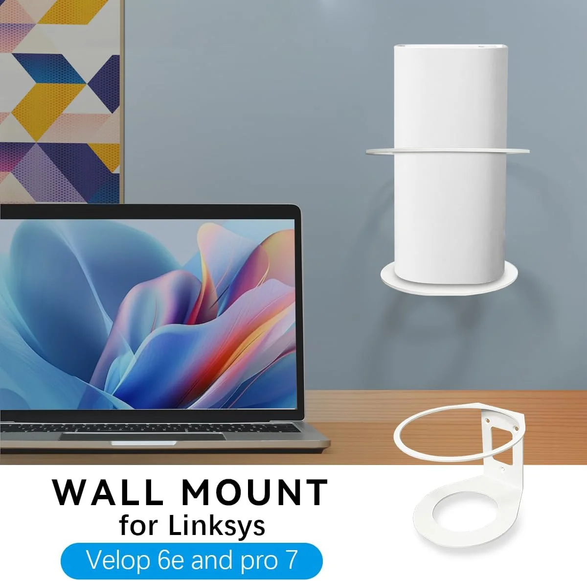 پایه دیواری سیستم مش وای فای ALLICAVER Velop Pro 6E/Pro 7، نگهدارنده دیواری فلزی مستحکم برای 6E / Pro7، سازگار با وای فای 7 (1)