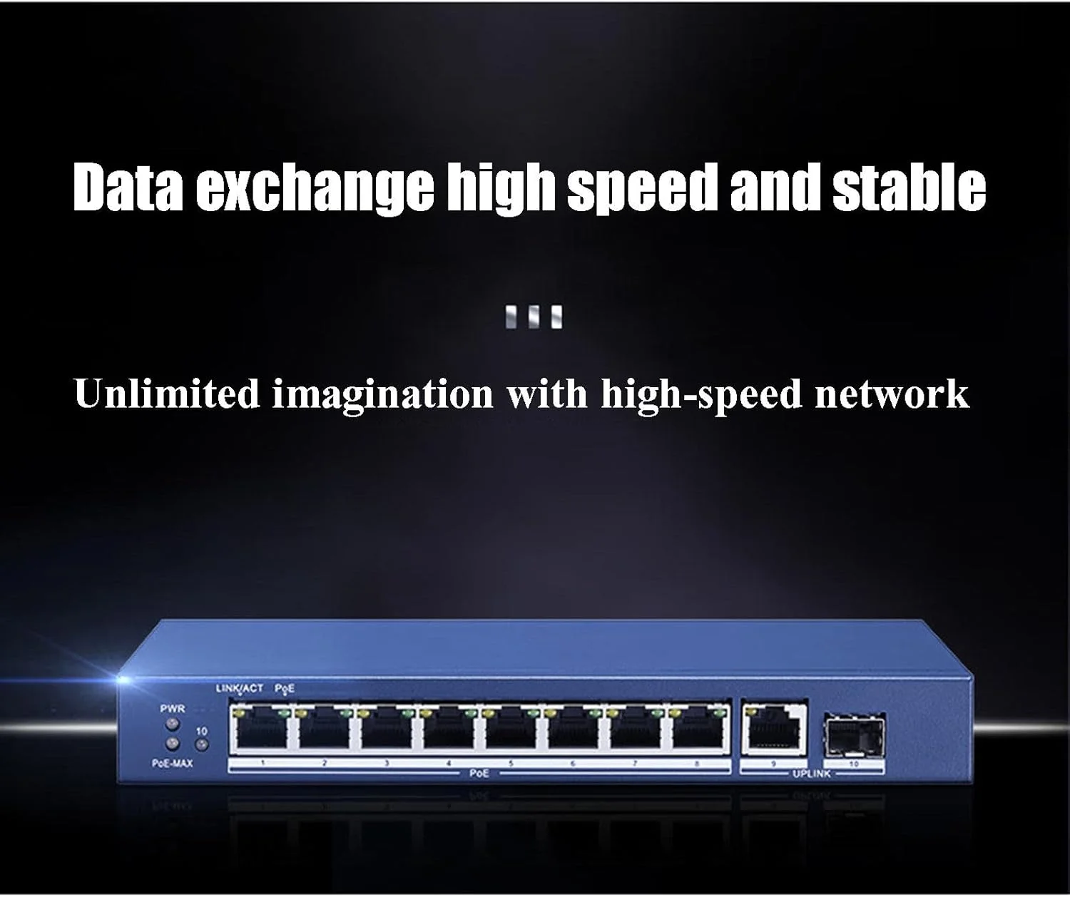 سوییچ شبکه 10 پورت گیگابیتی Jootoo، هاب اتصال و پخش کننده اینترنت، خنک کننده با دمای گسترده، A