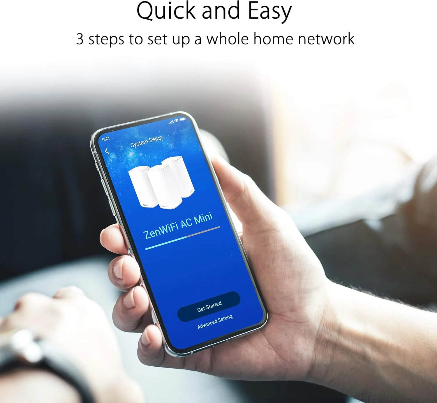 ASUS CD6، سیستم وای فای مش دو بانده AC1500، بسته 3 عددی، سفید، 90IG05S0-BU2420، ZenWiFi CD6 3pk، بسته 3 عددی مینی (بازسازی شده)