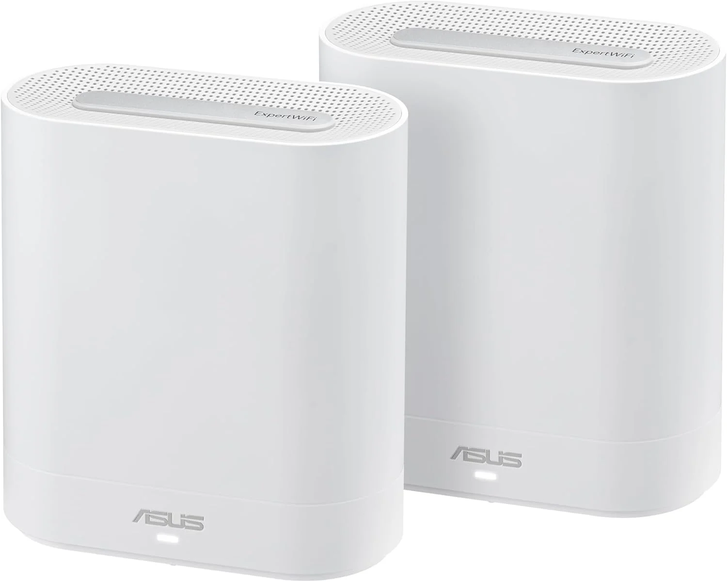 سیستم وای فای مش تجاری سه بانده ASUS ExpertWiFi EBM68 AX7800، بسته 2 عددی، ایده آل برای همه مشاغل، پشتیبانی از حداکثر 5 SSID و VLAN، پورتال مهمان سفارشی، پورت 2.5 گیگابیتی - سفید