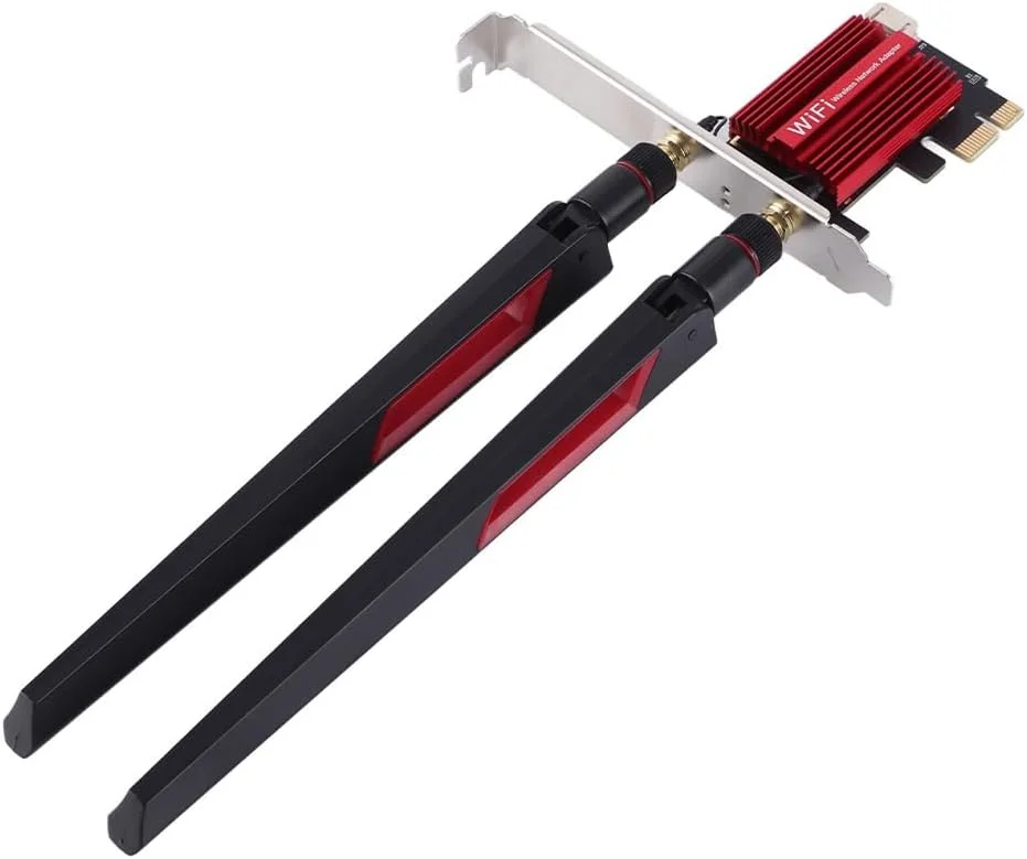 کارت وای فای 7260AC Pro PCIE با سرعت 1200 مگابیت بر ثانیه به همراه آنتن 10dBi، کارت اتصال بی سیم پایدار برای 7، 8، 10، 11 کارت وای فای 7260AC Pro PCIE با سرعت 1200 مگابیت بر ثانیه به همراه آنتن 10dBi، کارت اتصال بی سیم پایدار برای 7، 8، 10، 11