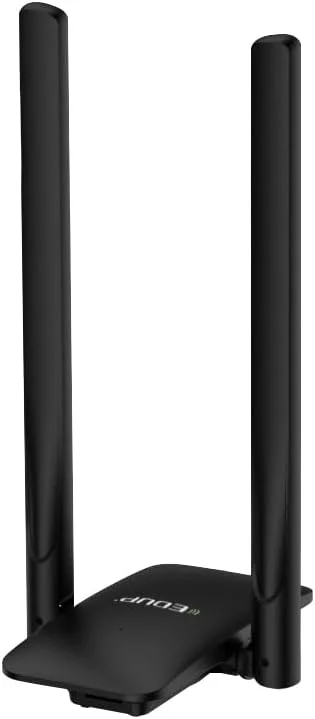 آداپتورهای کارت شبکه وای فای بی سیم 1300 مگابیت بر ثانیه EDUPs، دو بانده 2.4G و 5.8G بدون نیاز به درایور، دارای 2 آنتن 6dBi با بهره بالا و تراشه MTK (EP-AC1691)