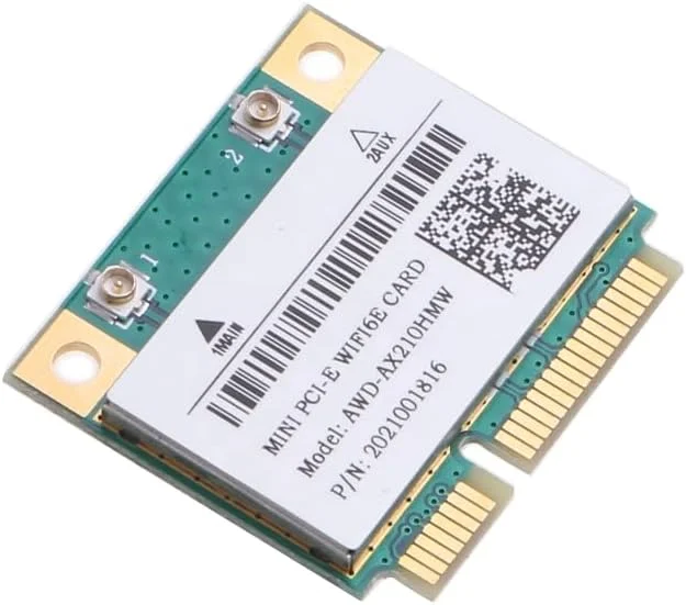 آداپتور AX210HMW BT5.2 5GHz 2.4GHz Mini PCIE WiFi با آنتن برای ویندوز 10