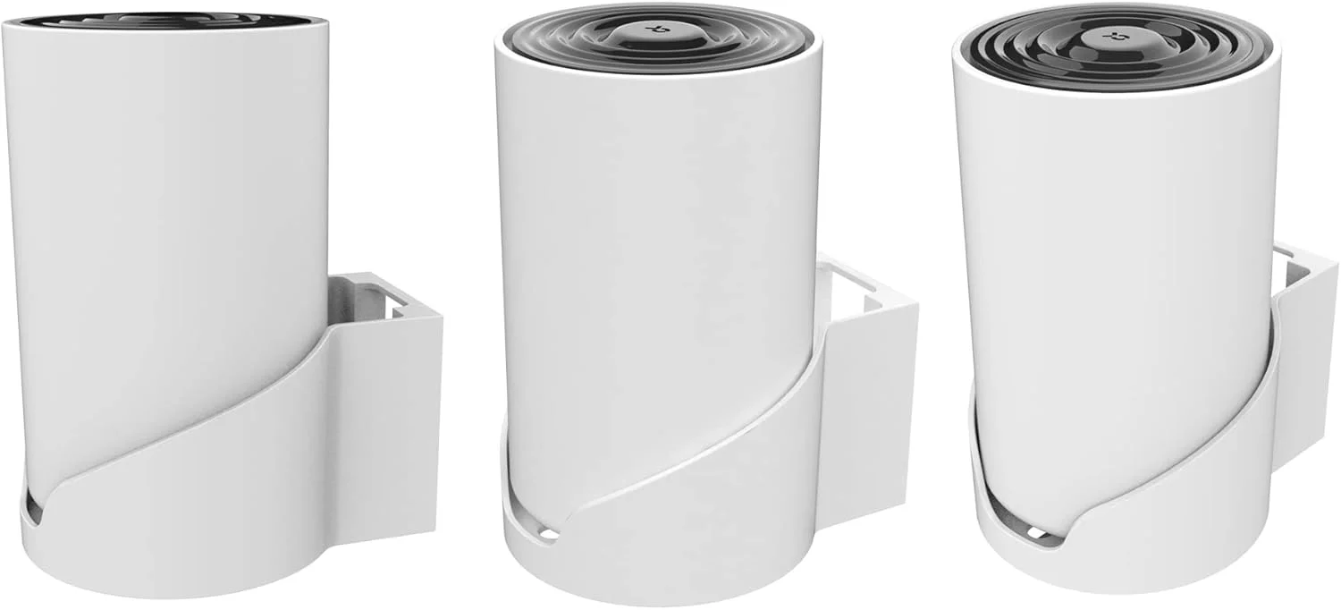 پایه دیواری Bangcheer برای سیستم مش وای فای 6 TP-Link Deco X68/XE75/AXE5300، نگهدارنده براکت آویز دیواری برای تقویت کننده وای فای، سازمان دهنده کابل بدون بهم ریختگی، نصب آسان (بسته 3 عددی)