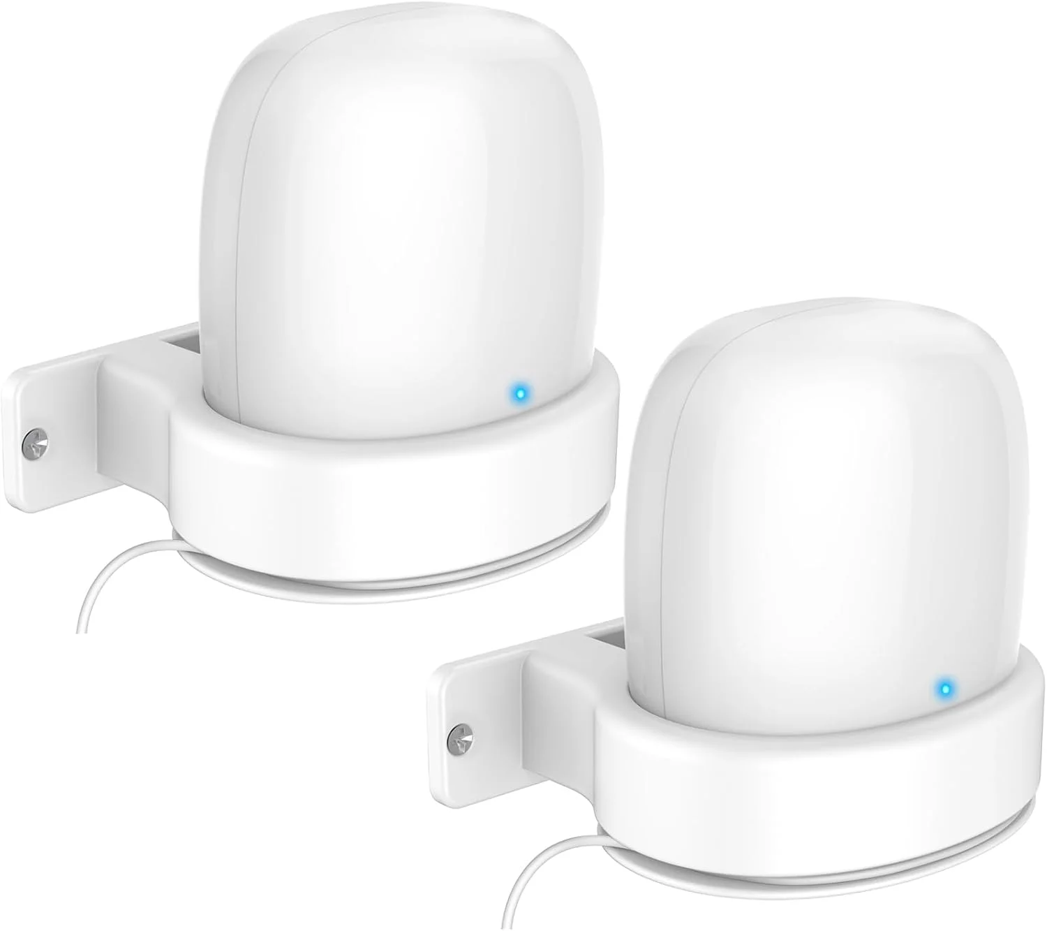 ۲ عدد نگهدارنده دیواری Nest WiFi Pro 6E، ساخته شده از ABS، سازگار با سیستم روتر مش Nest Wi-Fi Pro برای مدیریت کابل و جابجایی آسان [دارای مدیریت کابل داخلی]