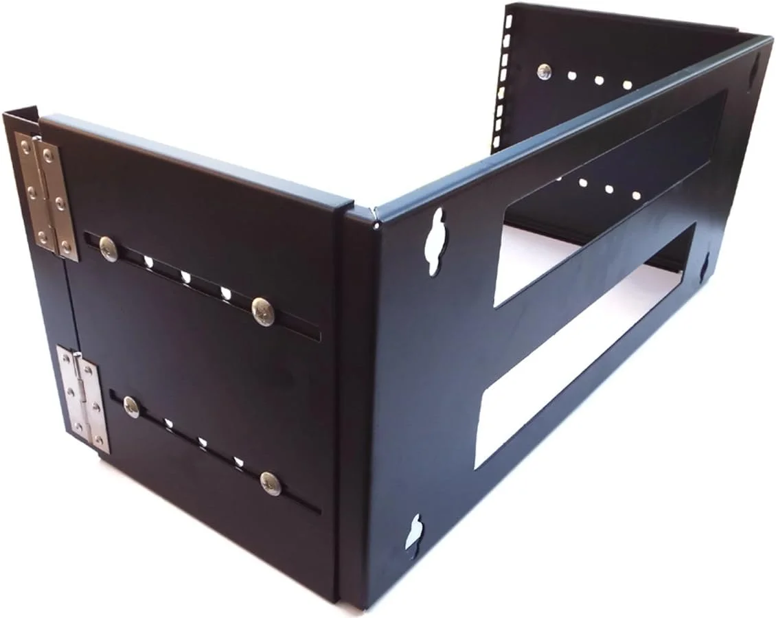 براکت نصب دیواری لولایی و قابل گسترش 4U 19 اینچی برای تجهیزات شبکه - مشکی