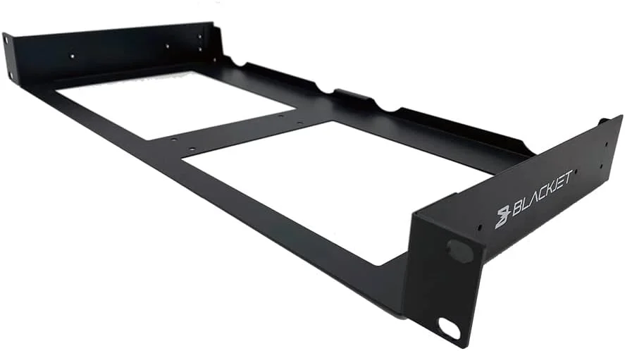 سینی رک مونت BLACKJET RMT-1U سایز 1U برای داک TX-2DS یا RX-4، مناسب برای کابینت 19 اینچی یا رک تجهیزات