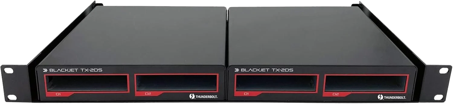 سینی رک مونت BLACKJET RMT-1U سایز 1U برای داک TX-2DS یا RX-4، مناسب برای کابینت 19 اینچی یا رک تجهیزات