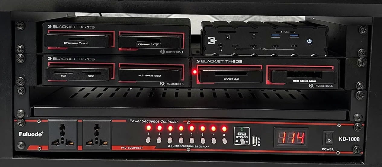 سینی رک مونت BLACKJET RMT-1U سایز 1U برای داک TX-2DS یا RX-4، مناسب برای کابینت 19 اینچی یا رک تجهیزات