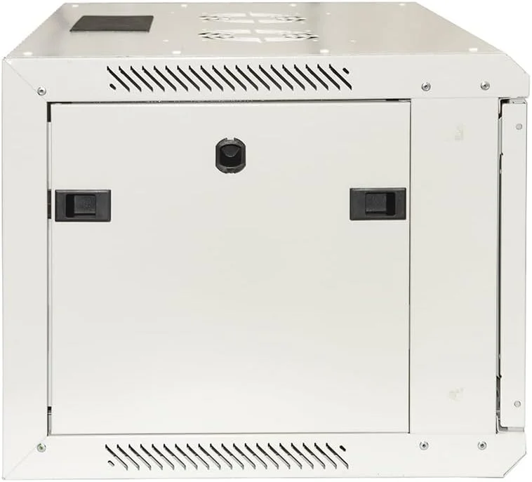 کابینت دیواری 19 اینچی 6 یونیت برای شبکه (ارتفاع) 380 x (عرض) 600 x (عمق) 450 میلی متر درب شیشه ای خاکستری