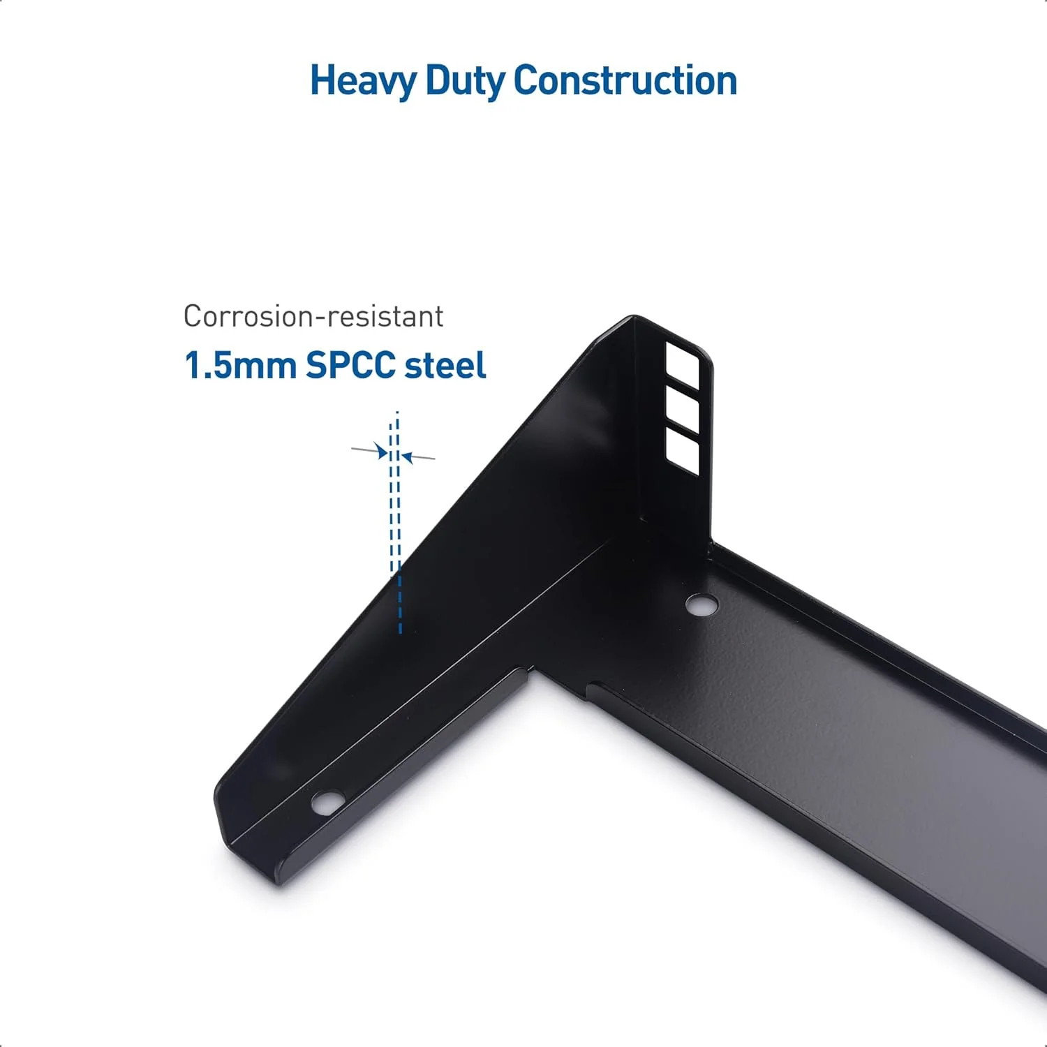 براکت پنل پچ رک دیواری 1U عمودی 19 اینچی کابل مترز با تحمل وزن حداکثر 77 کیلوگرم، نصب عمودی و افقی چند منظوره برای شبکه، سرور و تجهیزات 19 اینچی