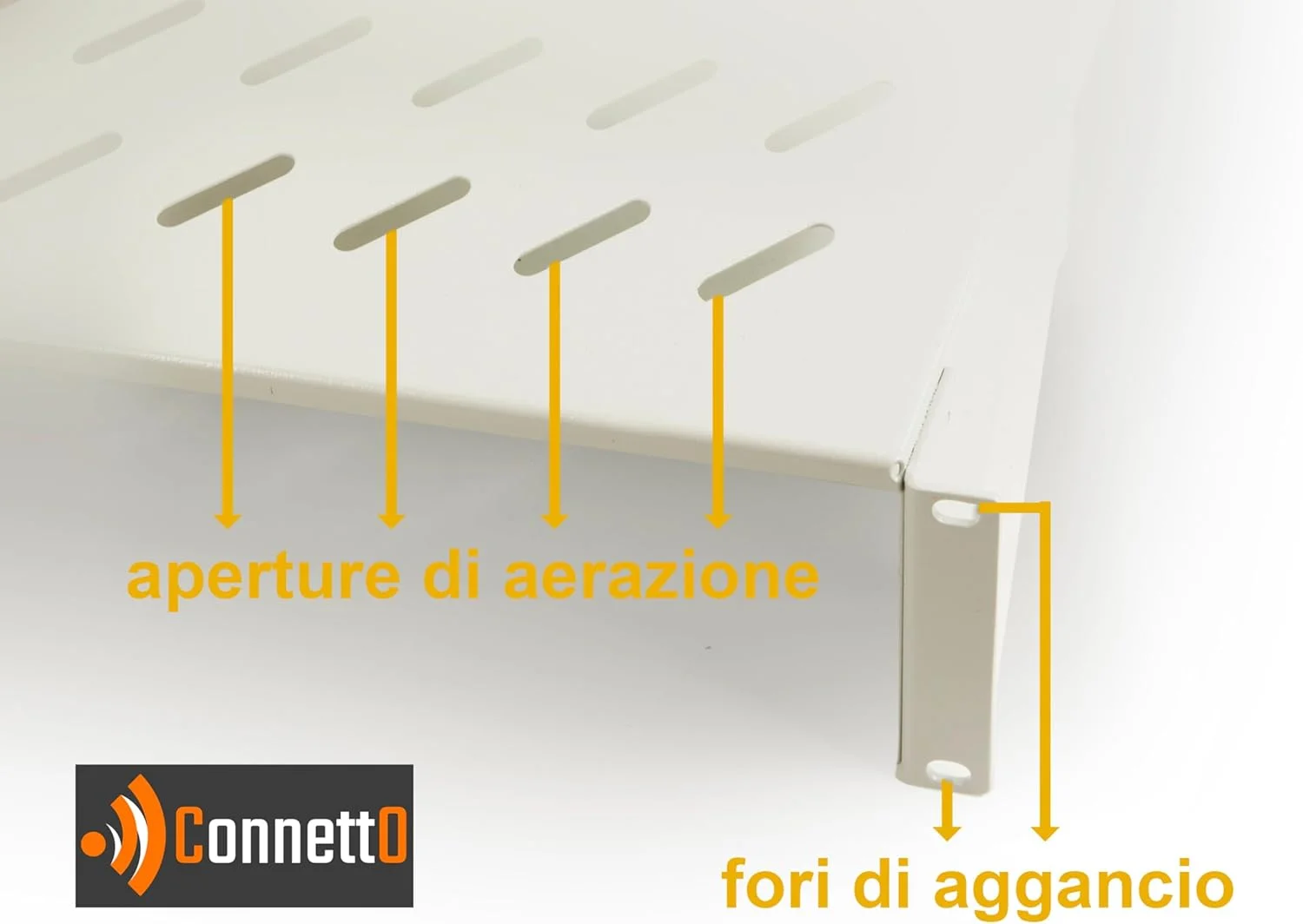 پایه کابینت Connetto سایز 19 اینچ، 2 یونیت، عمق 250 میلی متر (یونیورسال)، رنگ خاکستری