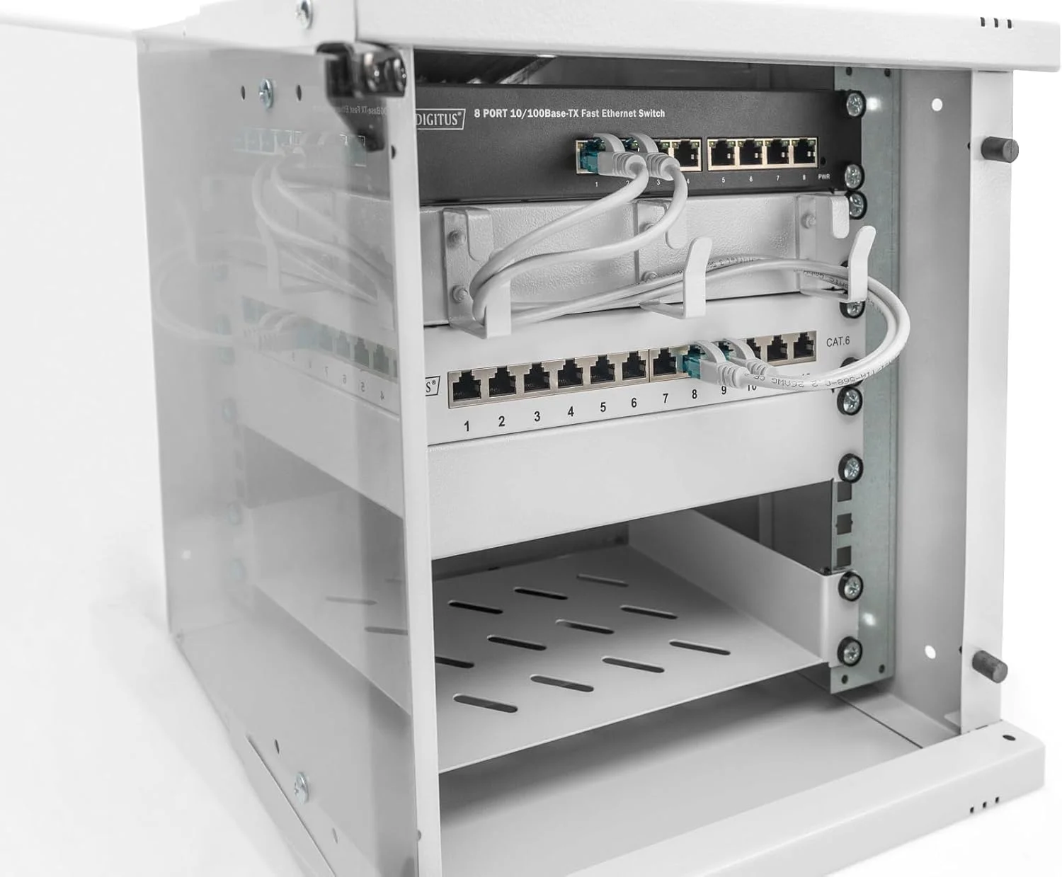 رک شبکه DIGITUS 10 اینچی - 6 یونیت - نصب دیواری - مونتاژ نشده - ارتفاعxعرضxعمق 324x316x298 میلی متر - ظرفیت بار 30 کیلوگرم - عمق مفید 254 میلی متر - درجه حفاظت IP20 - خاکستری رک شبکه DIGITUS 10 اینچی - 6 یونیت - نصب دیواری - مونتاژ نشده - ارتفاعxعرضxعمق 324x316x298 میلی متر - ظرفیت بار 30 کیلوگرم - عمق مفید 254 میلی متر - درجه حفاظت IP20 - خاکستری