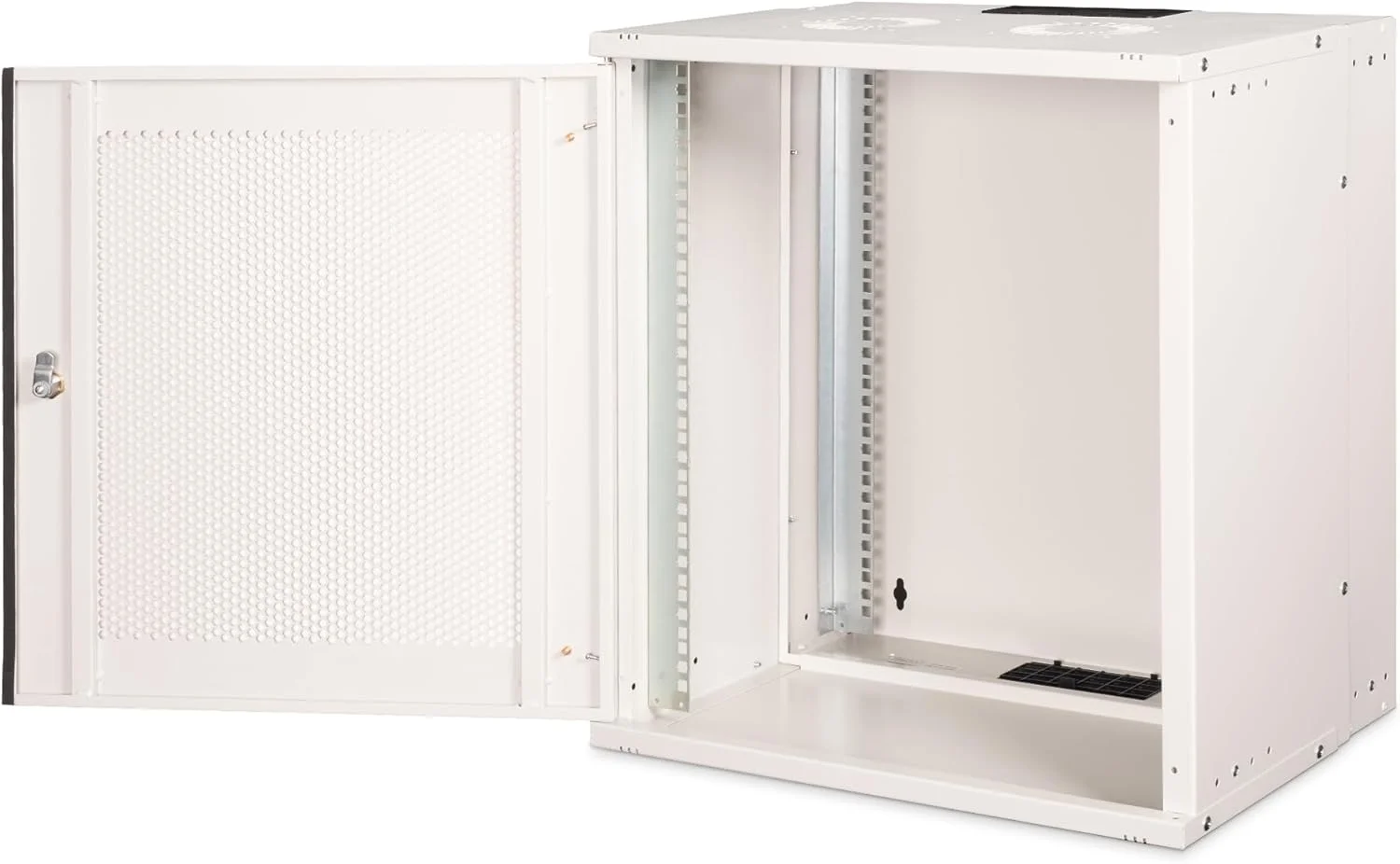 رک شبکه 19 اینچی سری DIGITUS SOHO Pro - رک 12 یونیت - مونتاژ نشده - نصب دیواری - عمق 400 میلی متر - عمق قابل استفاده 327 میلی متر - ظرفیت بار 60 کیلوگرم - درب فولادی سوراخ دار - سری SOHO Pro - خاکستری