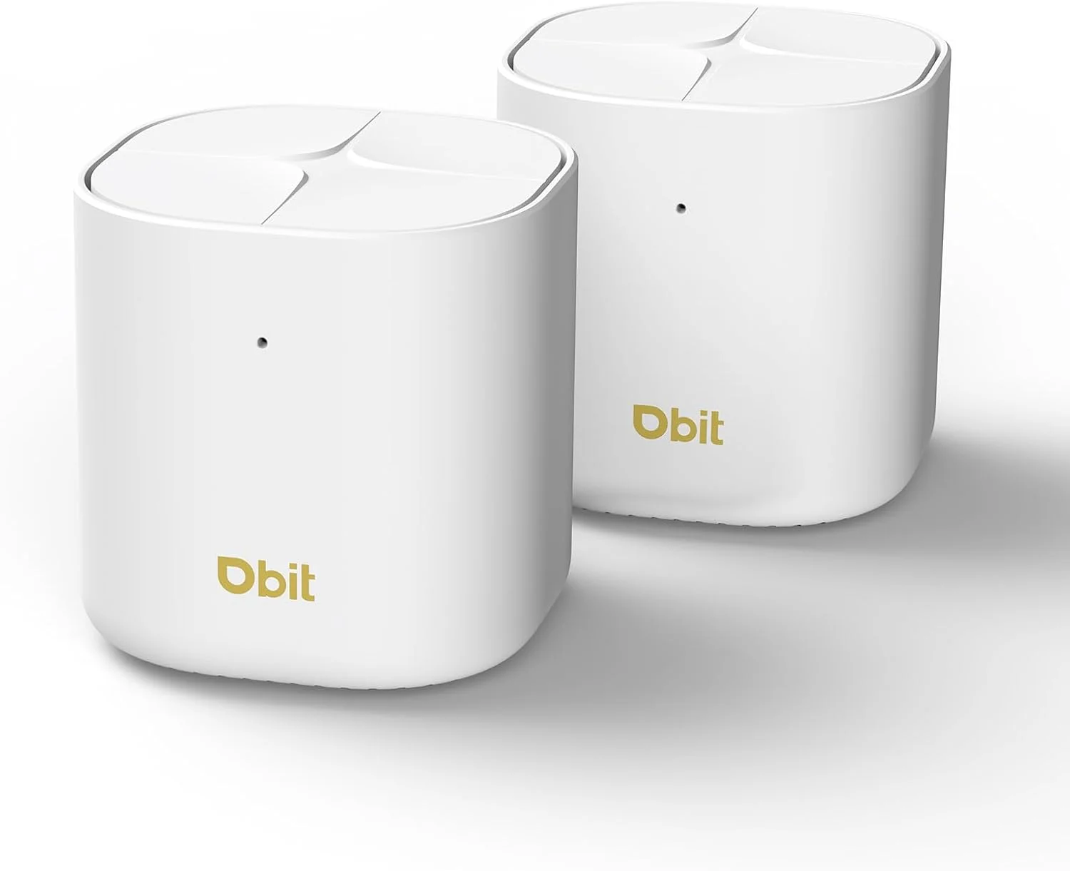 سیستم وای فای مش خانگی DBIT AX1800 WiFi 6، پوشش دو بانده تا 370 متر مربع و 150 دستگاه، جایگزین روتر و توسعه دهنده بی سیم، 2 پورت گیگابیتی در هر واحد، راه اندازی آسان (D-MAX5، بسته 2 عددی)