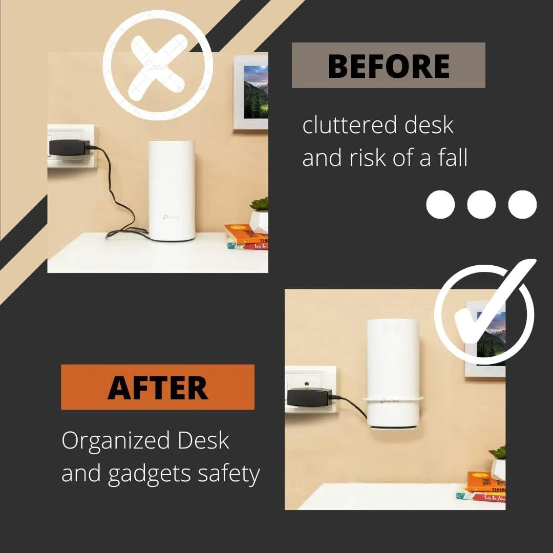 (بسته 2 عددی) پایه دیواری برای Tp-Link Deco M4/E4، براکت فلزی مستحکم سازگار با Tp-Link Deco M4 Mesh WiFi.