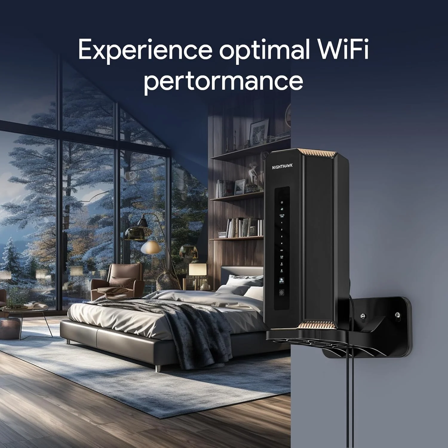 کیت نصب دیواری EDUP Orbi WiFi 7، براکت نصب روتر سه بانده ABS Orbi & Nighthawk، بهینه سازی فضا سازگار با سیستم های مش Orbi WiFi 7 و تمام روترهای Nighthawk Wi-Fi 7 (مشکی، بسته 2 عددی)