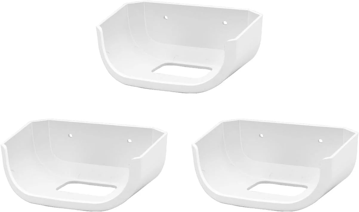 پایه دیواری Holicfun برای eero 7 - کیت نصب چسبی و پیچی بدون نیاز به دریل برای روتر وای فای مش eero 7، براکت پلاستیکی ABS صرفه جویی در فضا (بسته 3 عددی)