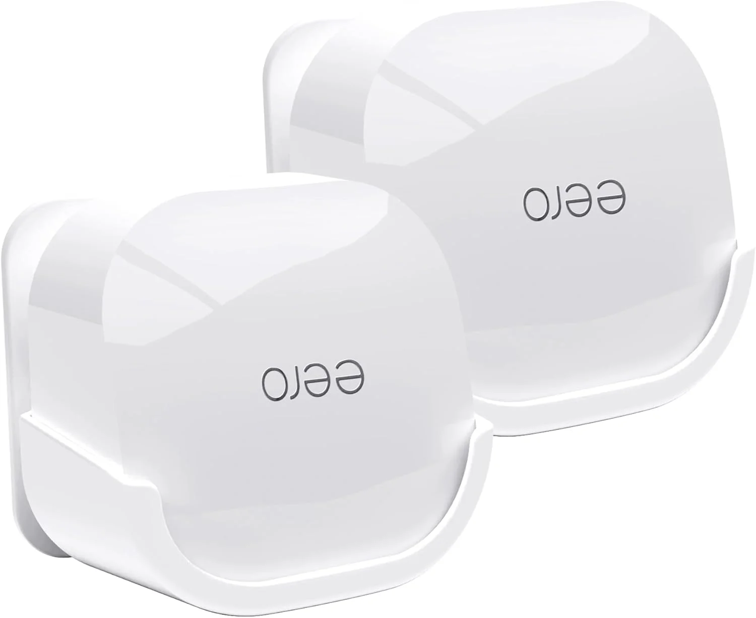 پایه دیواری دوتایی برای سیستم وای فای مش Eero 6 Plus و Eero 6، براکت پایه دیواری برای Eero 6 Plus و Eero 6 سه بانده، براکت دیواری برای سازمان دهنده سیم روتر توسعه دهنده Eero 6+