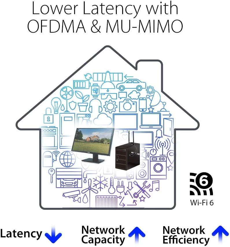 آداپتور وای فای 6 دو بانده PCI-E ایسوس مدل Pce-Ax58Bt - مشکی