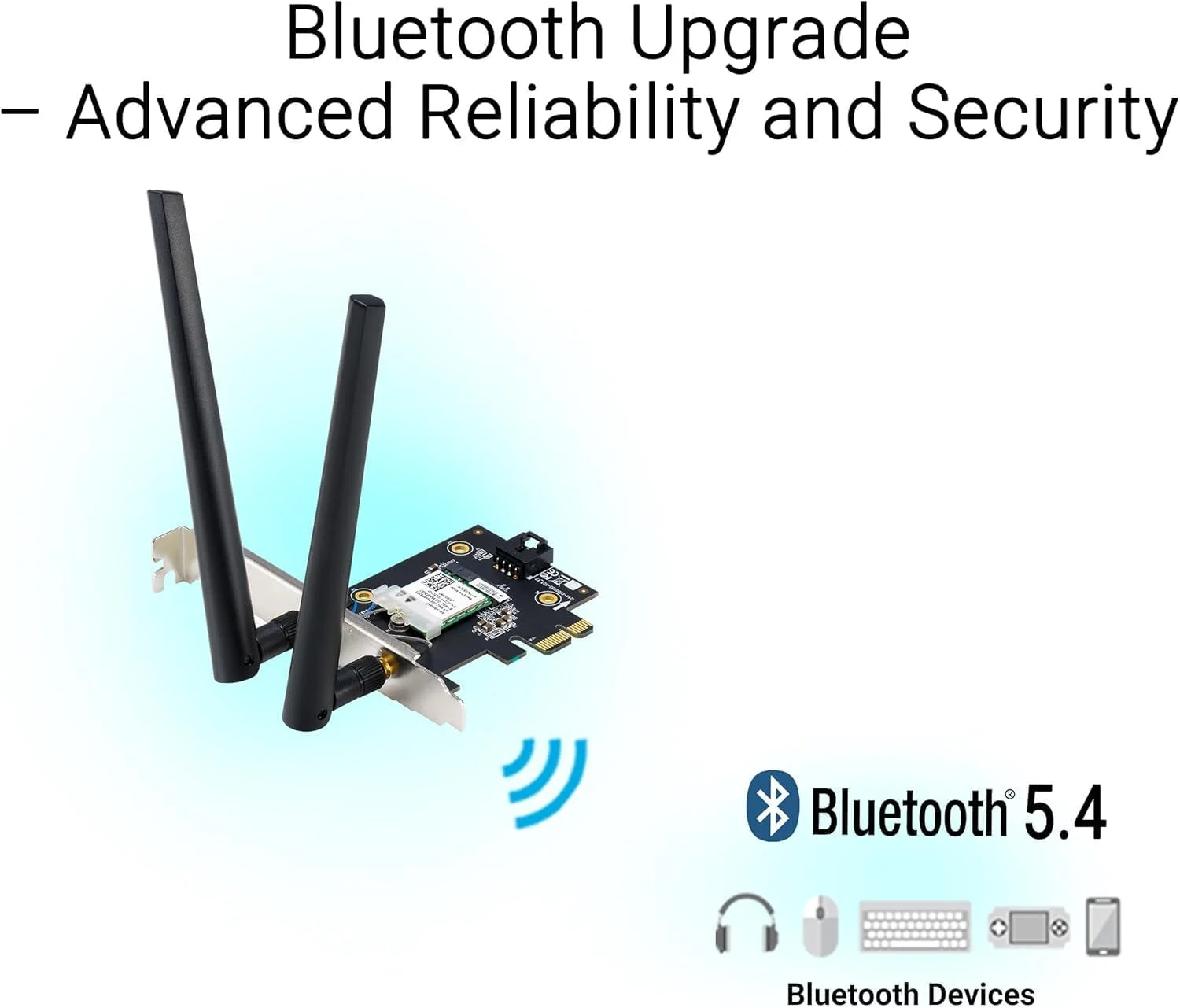 آداپتور PCIe وای فای 7 ایسوس PCE-BE6500 – دو بانده، سرعت بالا 6,500 مگابیت بر ثانیه، OFDMA و MU-MIMO