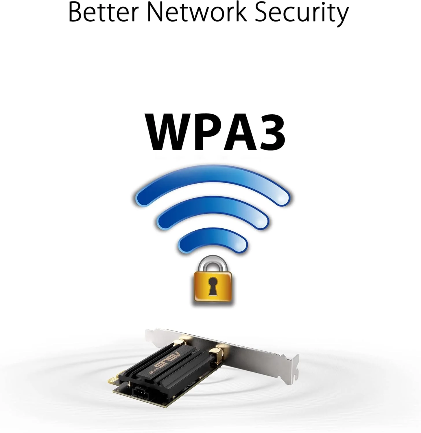 آداپتور ASUS PCE-AXE59BT WiFi6 6E AX5400 PCI-E با 2 آنتن خارجی و پایه مغناطیسی. پشتیبانی از باند 6 گیگاهرتز، 160 مگاهرتز، بلوتوث 5.2، امنیت شبکه WPA3، OFDMA و MU-MIMO آداپتور ASUS PCE-AXE59BT WiFi6 6E AX5400 PCI-E با 2 آنتن خارجی و پایه مغناطیسی. پشتیبانی از باند 6 گیگاهرتز، 160 مگاهرتز، بلوتوث 5.2، امنیت شبکه WPA3، OFDMA و MU-MIMO