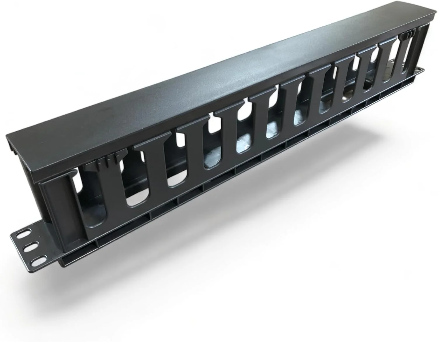 مدیریت کابل افقی 12 شیار پلاستیکی (مشکی، 1U)