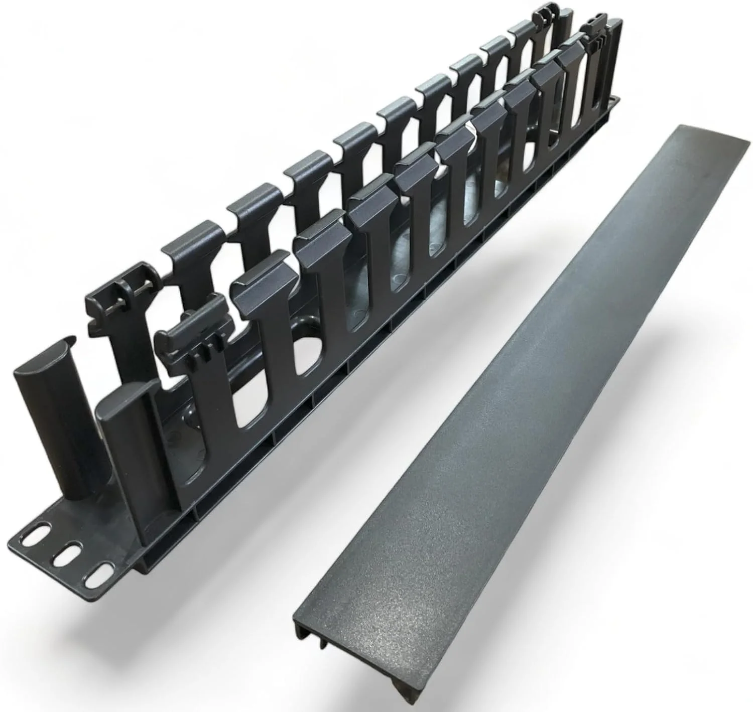 مدیریت کابل افقی 12 شیار پلاستیکی (مشکی، 1U)