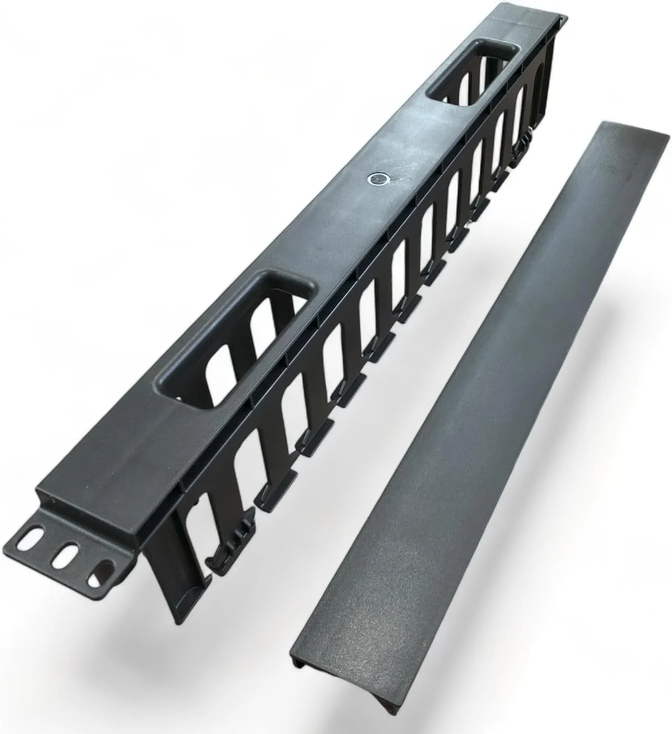 مدیریت کابل افقی 12 شیار پلاستیکی (مشکی، 1U)