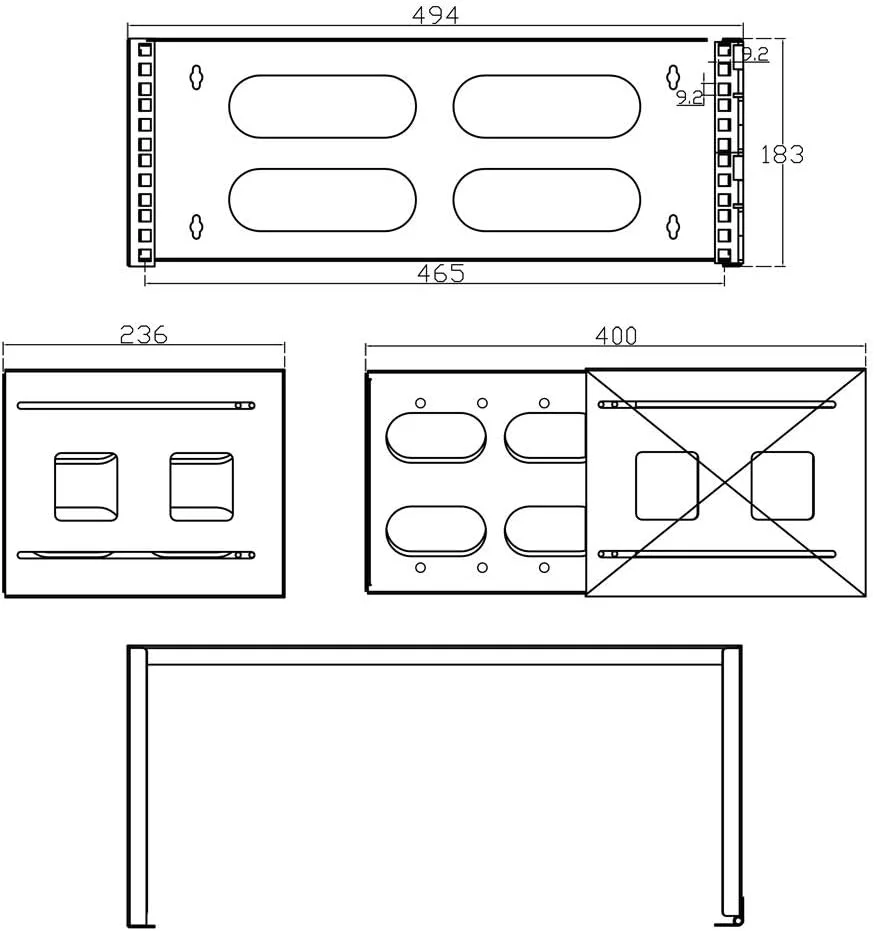 رک دیواری 19 اینچی InLine، 4 یونیت، عمق 24-40 سانتی متر، مشکی رک دیواری 19 اینچی InLine، 4 یونیت، عمق 24-40 سانتی متر، مشکی
