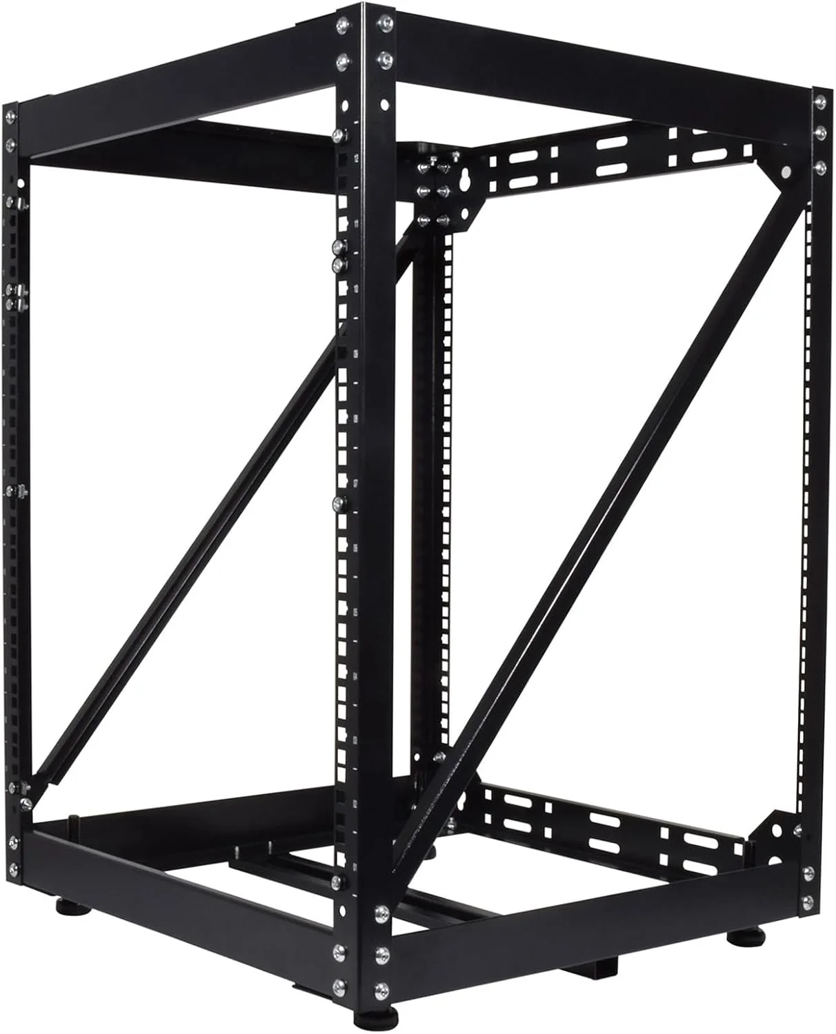 رک فریم باز 19 اینچی 6 یونیت مناسب برای کابینت دیتا، PDU، شبکه، پنل، سوییچ، اداره و استودیو