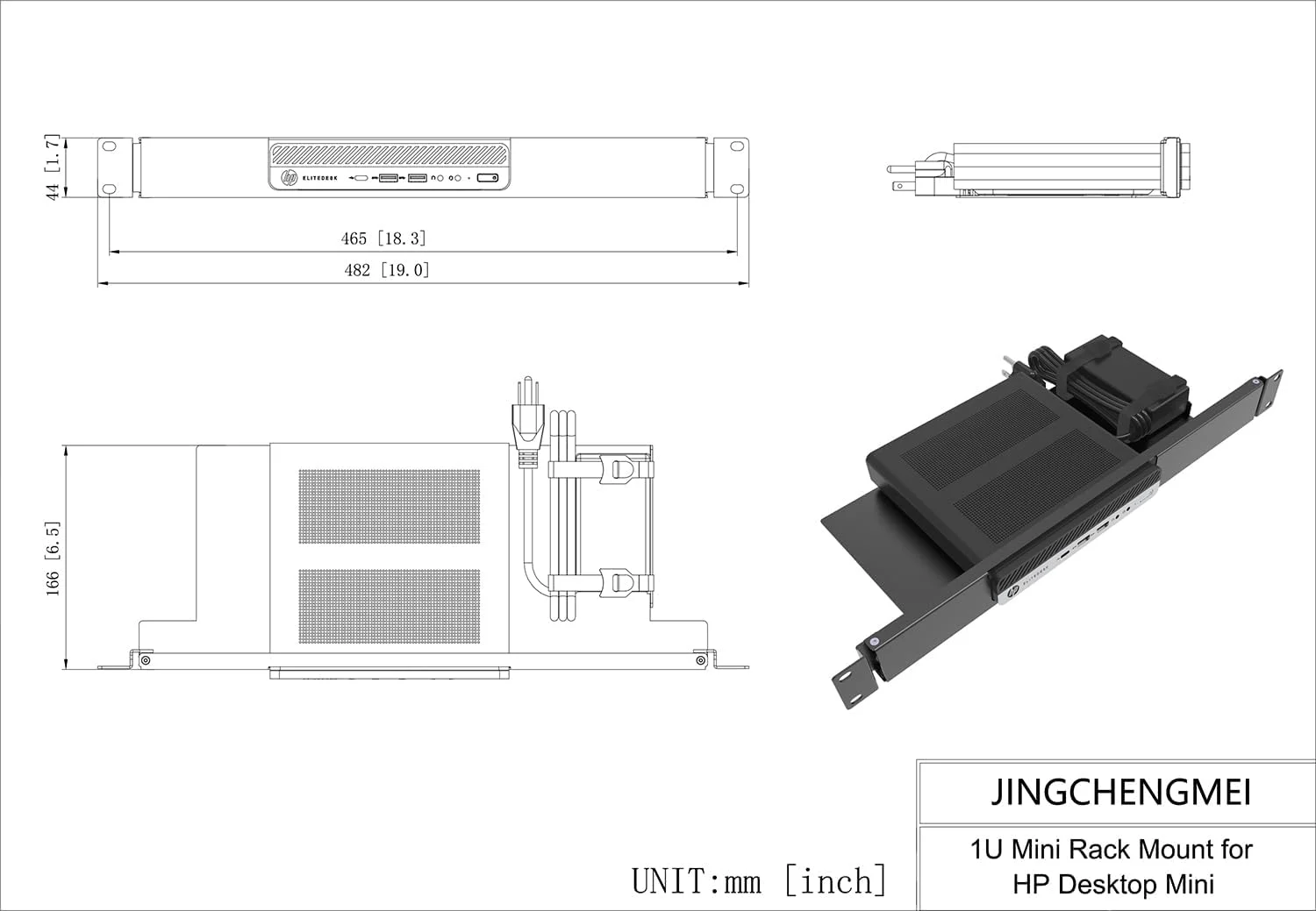 نگهدارنده مینی رک JINGCHENGMEI برای کامپیوترهای HP ProDesk Mini و HP EliteDesk Mini Business Desktop - قفسه رک سرور لولایی 1U برای کابینت یا رک 19 اینچی نگهدارنده مینی رک JINGCHENGMEI برای کامپیوترهای HP ProDesk Mini و HP EliteDesk Mini Business Desktop - قفسه رک سرور لولایی 1U برای کابینت یا رک 19 اینچی