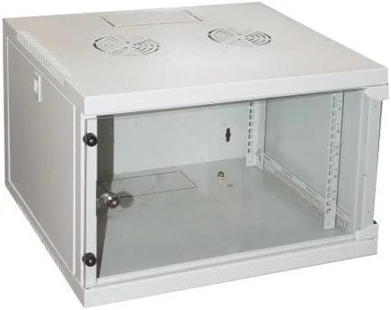 رک دیواری LINK LK1907UG سایز 19 اینچ 6 یونیت مناسب برای شبکه‌ها 350 X 540 X 450 میلی‌متر، خاکستری