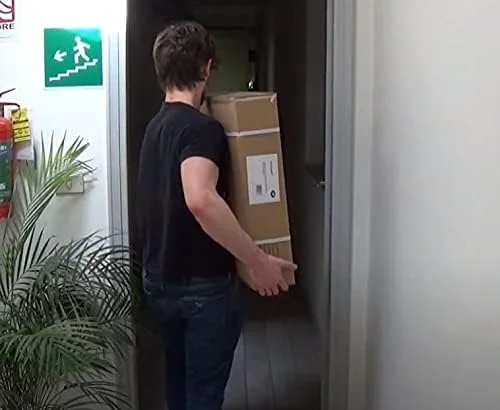 رک دیواری 6 یونیت لینک مدل LK1907U30E با ابعاد 370x540x300 میلی‌متر، رنگ طوسی و درب شیشه‌ای