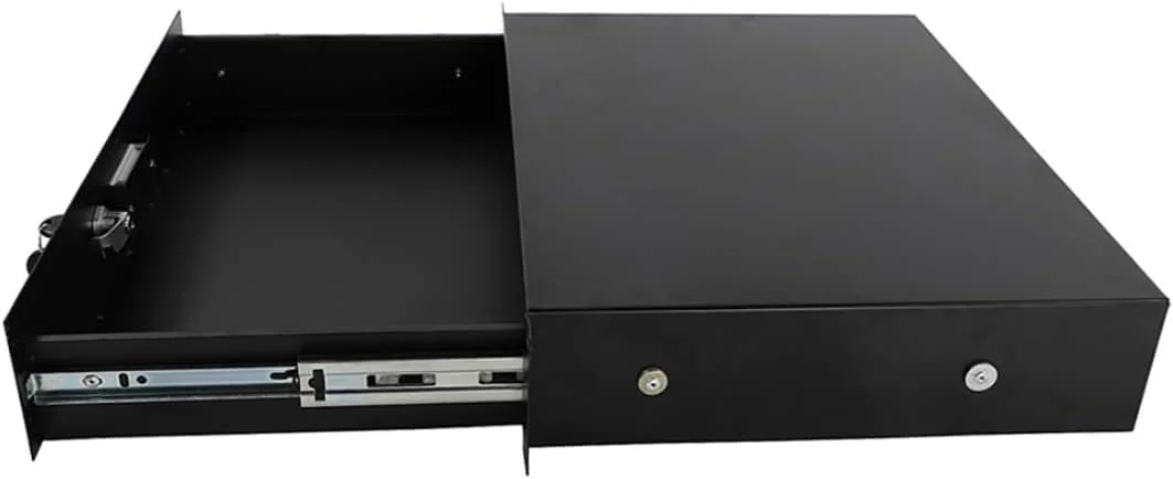 کشو رک مونت 2U/3U/4U برای کابینت تجهیزات شبکه/AV/DJ 19 اینچی یا رک سرور با قفل و کلید، عمق 13.4 اینچ (2U)