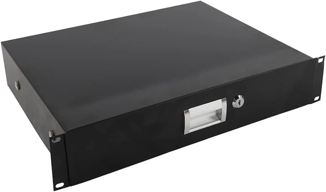 کشو رک مونت 2U/3U/4U برای کابینت تجهیزات شبکه/AV/DJ 19 اینچی یا رک سرور با قفل و کلید، عمق 13.4 اینچ (2U)