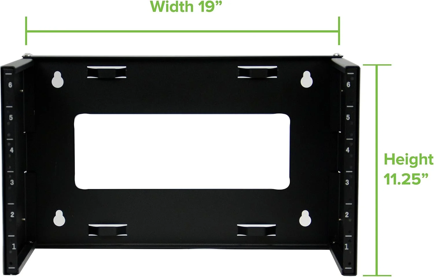 نگهدارنده دیواری NavePoint 6U، رک تجهیزات شبکه قابل گسترش، استاندارد 19 اینچ