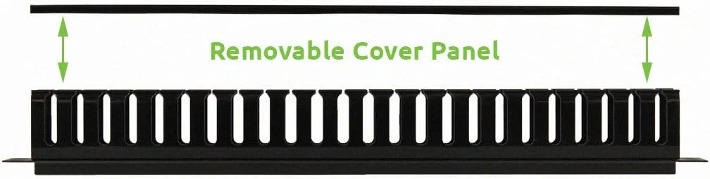 داکت مدیریت کابل افقی رک مونت پلاستیکی NavePoint 1U برای رک سرور 19 اینچی