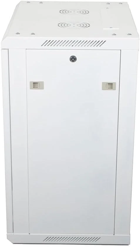 کابینت شبکه 12 یونیت NavePoint با درب شیشه ای - کابینت سرور دیواری 12 یونیت سفید 19 اینچی برای تجهیزات IT، دستگاه های AV، تجهیزات شبکه - محفظه رک سرور با عمق 17 اینچ
