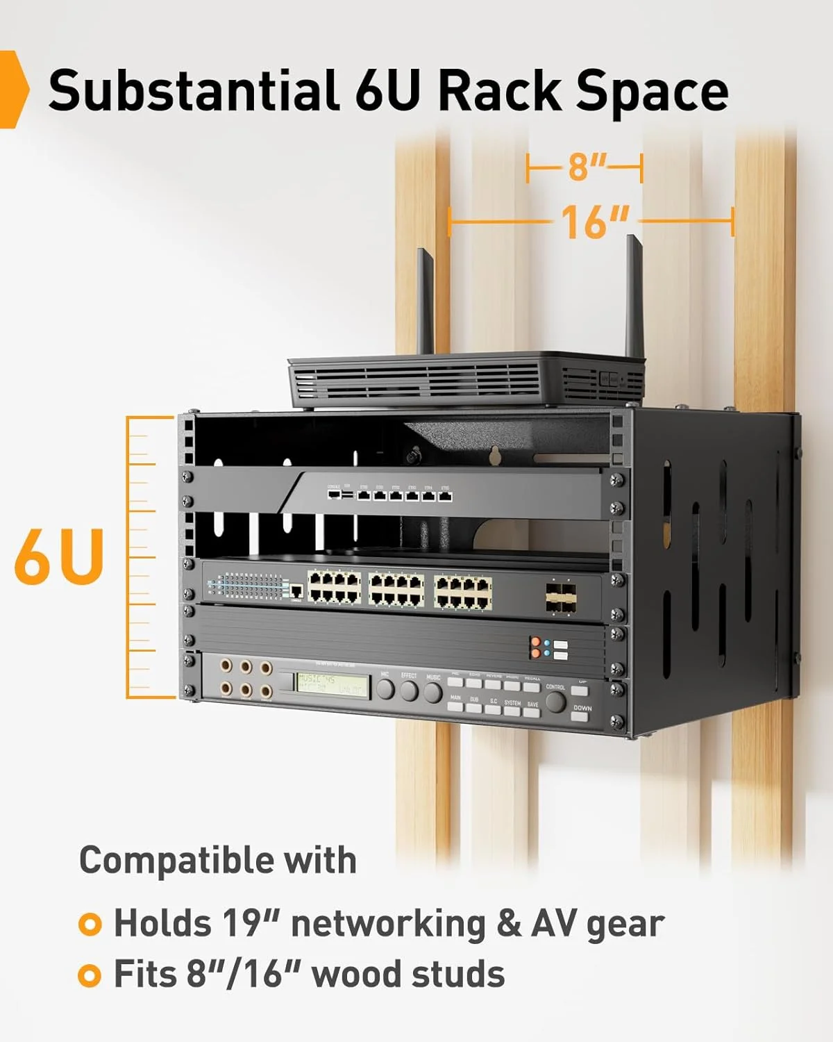 رک شبکه 6U پرلگیر