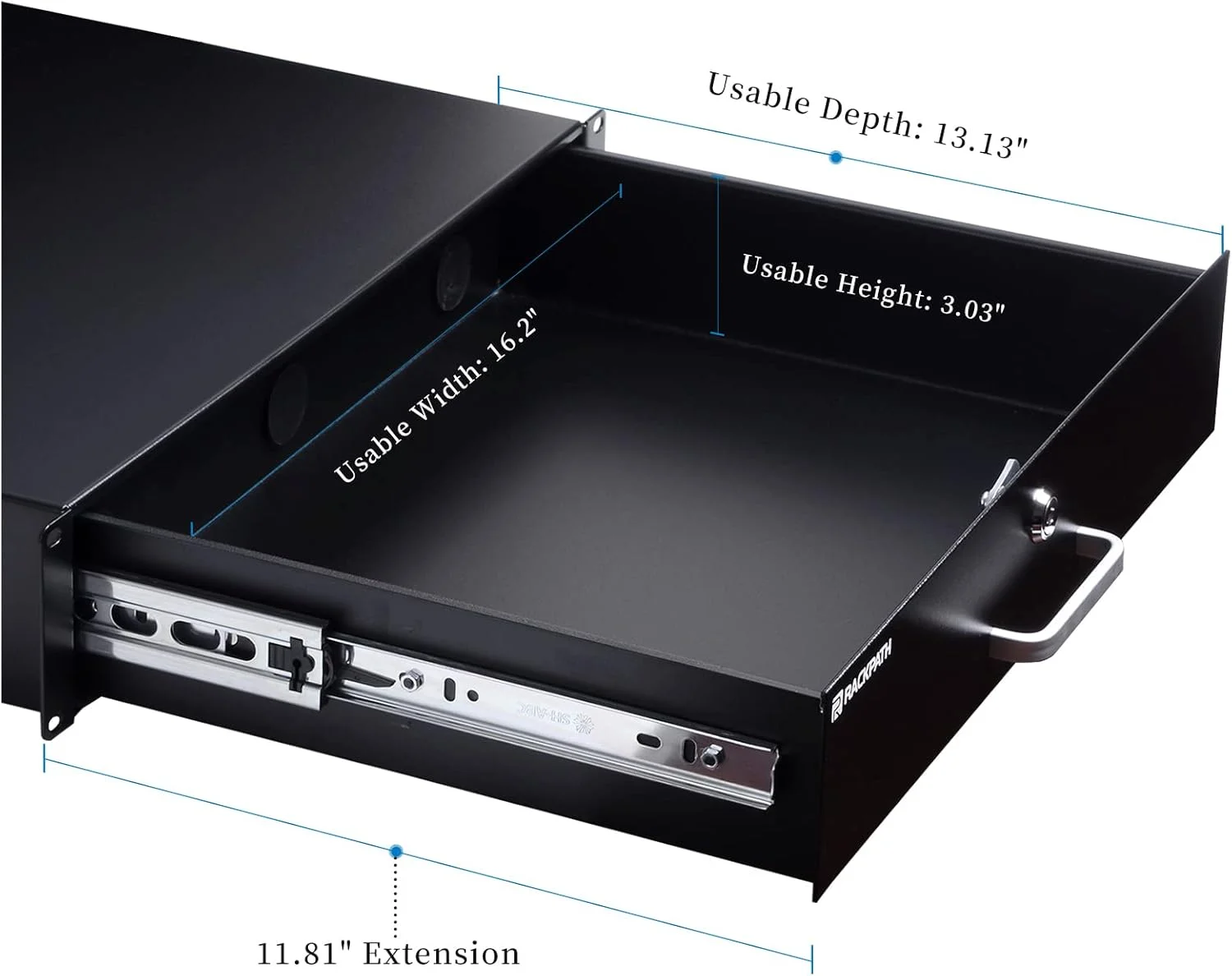 کشو رک مونت RackPath 2U برای رک ها یا کابینت های تجهیزات AV/Network/DJ 19 اینچی به همراه قفل و کلید کشو رک مونت RackPath 2U برای رک ها یا کابینت های تجهیزات AV/Network/DJ 19 اینچی به همراه قفل و کلید