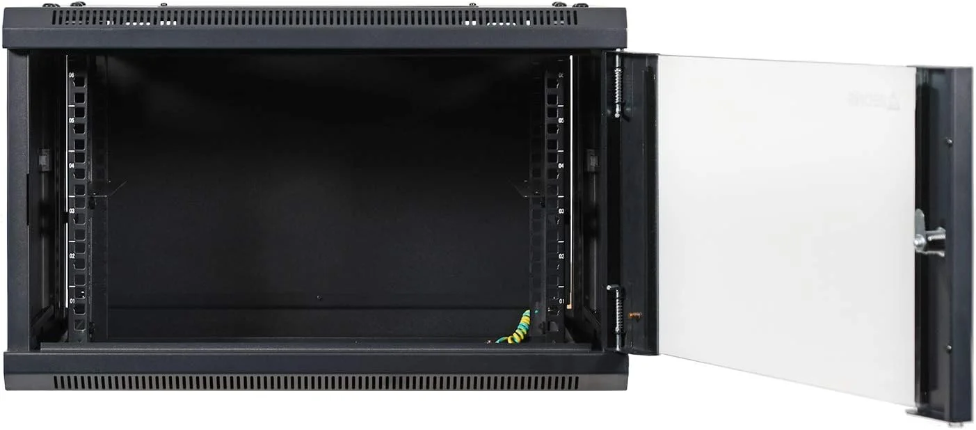 محفظه رک شبکه دیواری 19 اینچی Aeons 6U با درب شیشه ای و عمق 16 اینچ